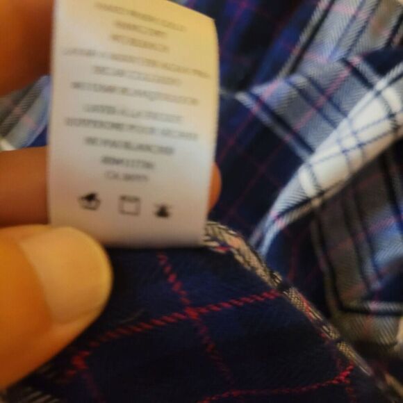 Rails Long Sleeve Button Up Flannel Shirt Womens S White Purple Plaid Pocket - Picture 6 of 6